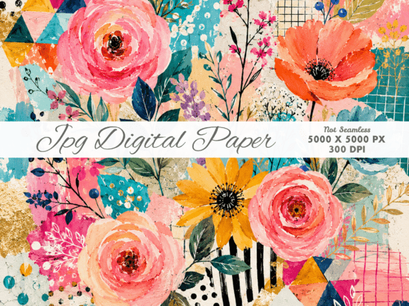 Download Vibrant Abstract Collage Papers JPG - Abstract Collection